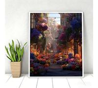 5D Peinture Diamant Painting Kit, Diamond Painting Complet pour Adulte, DIY Ciel Pyramide Art du Diamant Kits, Diamond Strass Point de Croix Peinture Débutants Intérieure Décor 70x95 cm PjY7097 I-J