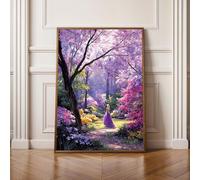 5D Peinture Diamant Painting Kit, Diamond Painting Complet pour Adulte, DIY Fleur Arbre Art du Diamant Kits, Diamond Strass Point de Croix Peinture Débutants Intérieure Maison 60x80 cm PjY9216 5-F