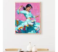 5D Peinture Diamant Painting Kit, Diamond Painting Complet pour Adulte, DIY Mignon Femme Art du Diamant Kits, Diamond Strass Point de Croix Peinture Intérieure Maison Décor 30x40 cm PjY4082 T-D