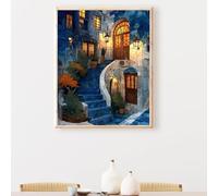 5D Peinture Diamant Painting Kit, Diamond Painting Complet pour Adulte, DIY Usine Architecture Art du Diamant Kits, Diamond Strass Point de Croix Peinture Intérieure Maison Décor (50x70cm) PjY6634 2-E