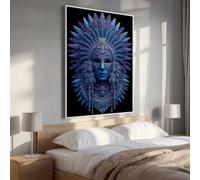 5D Peinture Diamant Painting Kits Adulte, Masque Plume Diamond Painting Broderie Kit Complet, DIY Crystal Point de Croix Artisanat Noël Maison Murale Decor, Cadeaux pour Femmes 90x120 cm PjY2726 8-Y