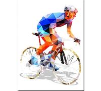 5d Peinture Diamant Vélo Grande Taille Kit Complet Perceuse complète broderie abstraite vélo course point de croix broderie décor à la maison strass@60x75cm