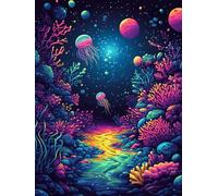 5D Peinture en Diamant, Fonds marins fantastiques DIY Broderie diamant kit, Broderie diamant kit complet, Point De Croix Broderie Diamond Painting Kits, Kit de Peinture diamant 40x50