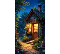 5D Plante pour allée de maison Diamond Painting Kit pour Adulte,DIY Square Drill Broderie Diamant Art Painting Kit Complet,Strass Point de Croix Diamant Painting Kit Artisanat Murale Décor 70x150cm