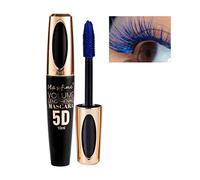 5D Silk Fiber Mascara Waterproof Long-Lasting Not Blooming Eye Lashes Mascara Thick Curling Lengthening Volume Mascara Fast Dry False Lash Effect Extension Make-Up #04 Blue