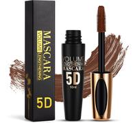5d Silk Fiber Mascara Waterproof Long Volume Intense Black,Length,Suitable For Sensitive Eyes,Shade 02# Brown,10 Ml