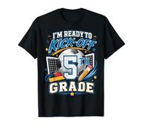 5e année Football Kick Off 1er Jour école garçons Filles cinquième T-Shirt