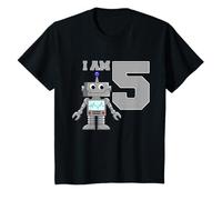 5e Anniversaire I Am 5 Robot Robotic Birthday Party T-Shirt