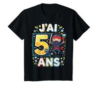 5e Anniversaire Ninja J'Ai 5 Ans Fête Anniversaire Amusante T-Shirt