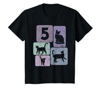 5e Anniversaire pour Enfants Amoureux des Chats 5 Ans T-Shirt