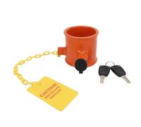 5e verrouillage de la goupille de roue Lock de sécurité anti-vol Heavy Duty avec étiquette d'avertissement pour RV Truck Trailer Construction en métal 2 touches incluses