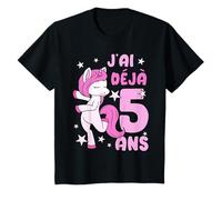5ème anniversaire fille licorne mignonne J'ai déjà 5 ans T-Shirt