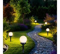 5er Set Lampe Solaire Spots à Encastrer Pointe Boule IP44 Batterie Blanc LED