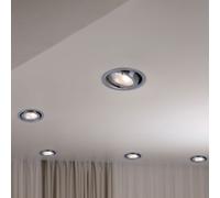 Lot de 5 spots encastrables pour meubles, ronds, en aluminium brossé, spots mobiles pour le séjour Paulmann 935.16