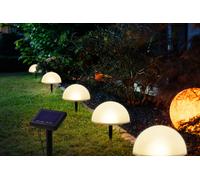 5er Set Solaire LED Piquet Connecteur Demi-Boule Garten-Deko-Leuchte Lampe