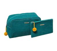 5five - 2 trousses de toilette modern color bleu pétrole