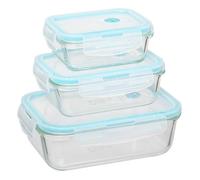 5five - 3 boîtes rectangulaires de conservation ""clipeat"" verre