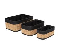 5five - 3 paniers en tissu marron 30,5x21cm