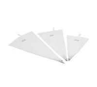 - Lot de 3 Poches à Douilles Réutilisables 35cm Blanc