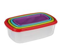 5five - 4 boîtes de conservation ""colors"" plastique