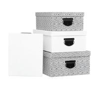5five - 4 boîtes de rangement noir et blanc
