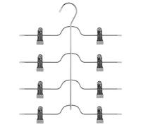 Lot de 4 Cintres Pinces en Métal et PVC