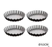 5five - 4 moules à tartelettes ""signature"" 12cm en métal