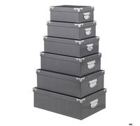 5five - 6 boîtes coin métal gris