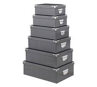 5five - 6 boîtes coin métal gris