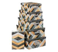 FIVE Simply Smart - Lot de 6 Boîtes Marqueterie 48cm Multicolore Multicolore