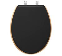 5five - abattant wc ""modern color"" gris charbon en bois
