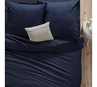 5five Atmosphera Créateur d'Intérieur Housse de couette Bleu encre 100 % Coton L 200 x l 140 cm