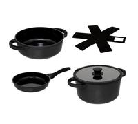 5five - batterie de cuisine 24cm en fonte d'aluminium