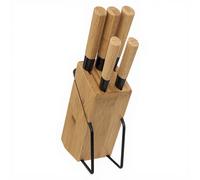 5five Bloc de couteaux en bambou avec 5 couteaux - Naturel