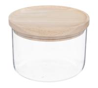 5five Bocal en verre hermétique 0,65 L avec couvercle en caoutchouc hermétique, beige, D 20 x H 20 cm