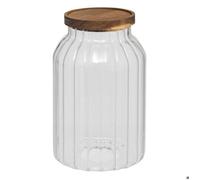 5five - bocal harmony 3l en verre et acacia