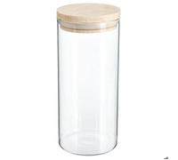 5five - bocal verre couvercle bois ""hermet"" 1.3l
