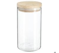 5five - bocal verre couvercle bois ""hermet"" 1l