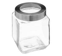 FIVE Simply Smart – Bocal de conservation Miro 1,2 L en verre transparent, couvercle contour acier