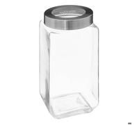 5five - bocal verre couvercle contour acier ""miro"" 2l
