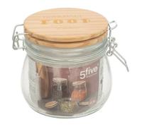Five - Bocal de Conservation en Verre et Couvercle en Bois 0.5 L