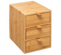 - Boîte Déco 3 Tiroirs Bambou 21cm Naturel