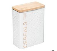 5five - boîte à céréales 750g métal scandinave nature blanc