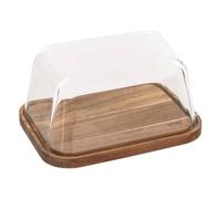 5Five - Boîte à Fromage HARMONY Marron en Verre Borosilicate et Acacia - 24,3x18,4x12cm - Conservation, Rangement Alimentaire, Accessoire Cuisine