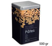 Boite alimentaire - Relief II - pâtes - 10.8 x 10.8 x 18.4 cm - Fer et étain - Noir Noir G