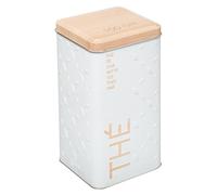 JJA Boîte à thé en vrac métal 5five Scandinave Nature blanc