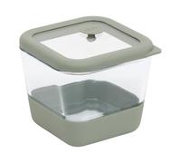 5Five - Boîte Carrée Grise en Silicone et Verre Borosilicate - 0,5l - 10,6x10,6x9,2cm - Conservation, Rangement Alimentaire, Accessoire Cuisine