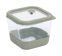 5Five - Boîte Carrée Grise en Silicone et Verre Borosilicate - 0,8l - 12,8x12,8x10,2cm - Conservation, Rangement Alimentaire, Accessoire Cuisine