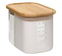 5Five - Boîte de Conservation GLASSY Transparent en Bambou et Verre Borosilicate - 720ml - 9x9x13cm - Rangement Alimentaire, Accessoire Cuisine