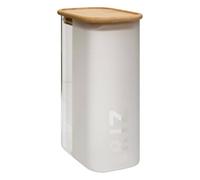 5Five - Boîte de Conservation GLASSY Transparent en Verre Borosilicate et Bambou - 1,6l - 12x8x16,5cm - Rangement Alimentaire, Accessoire Cuisine